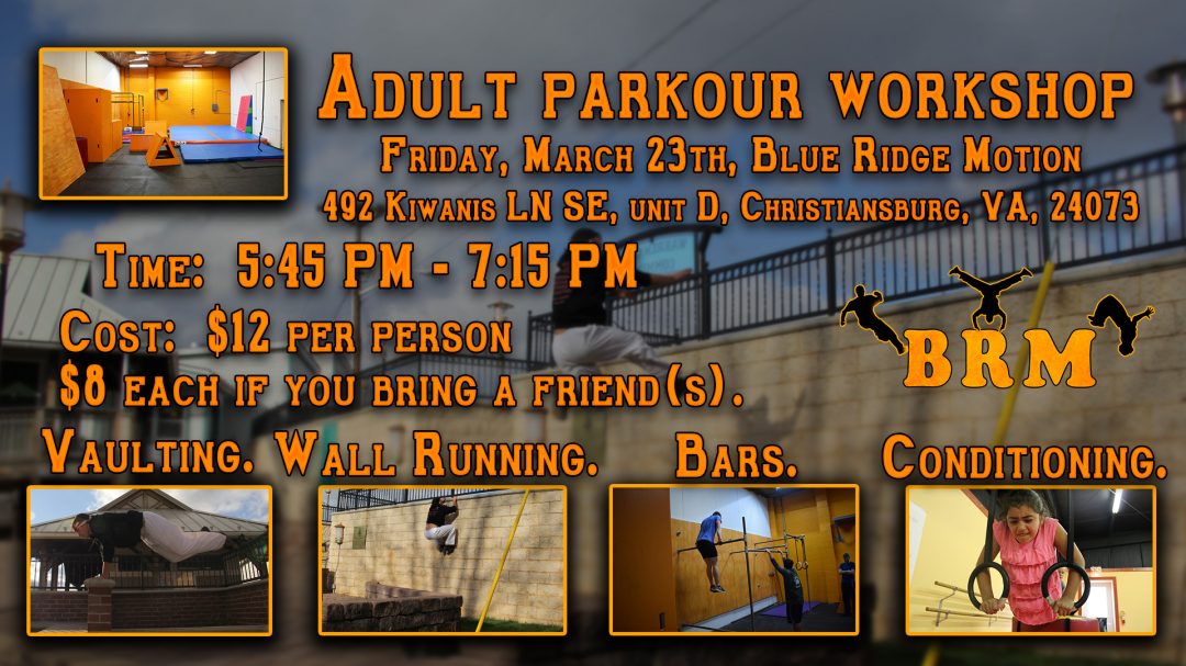 Adult Parkour Workshop!