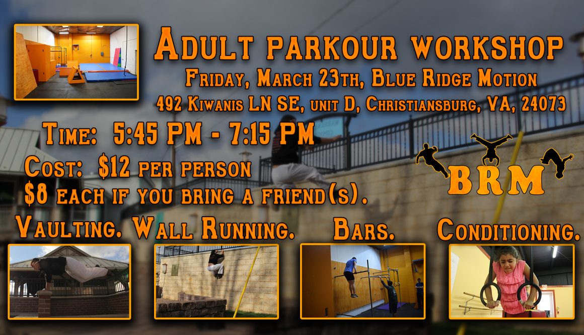 Adult Parkour Workshop!