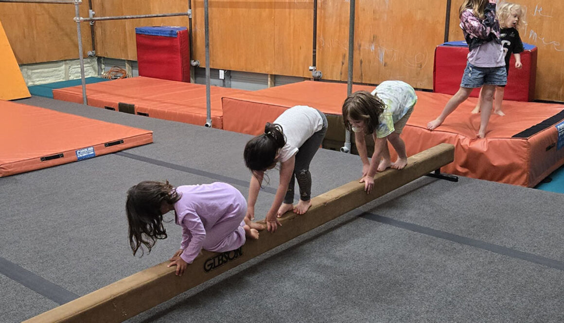 downszied Kids on the Beam